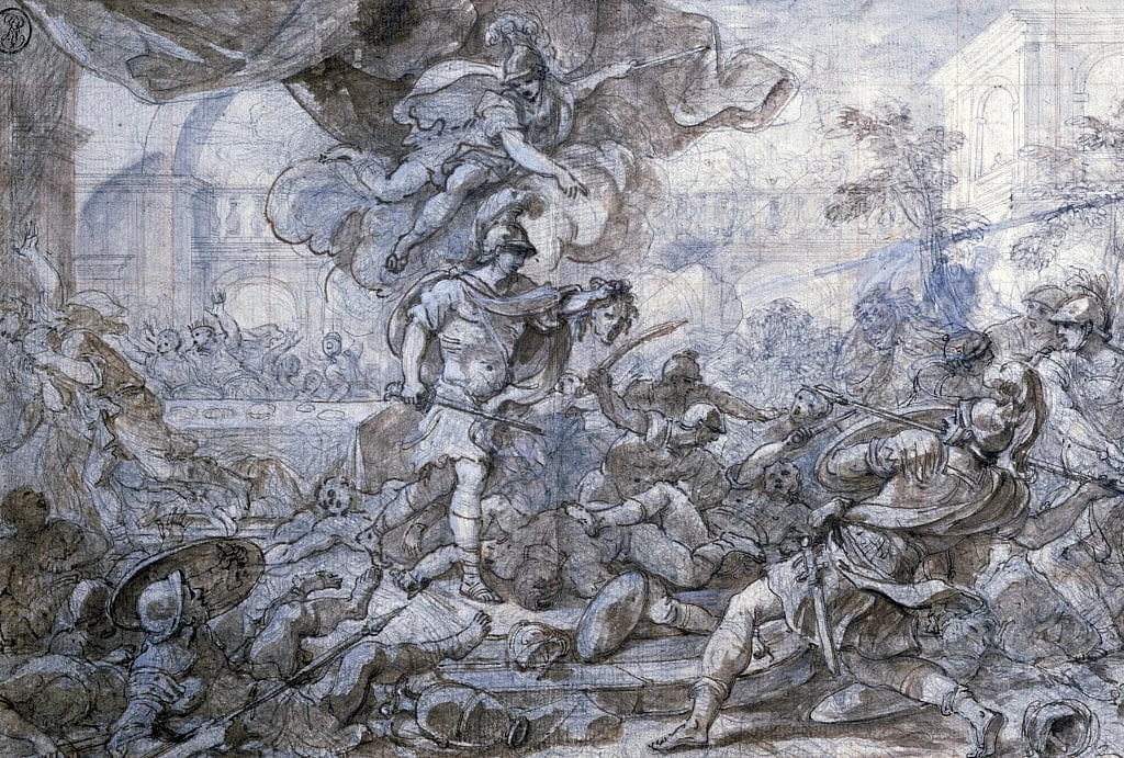Perseo con in mano la testa di medusa